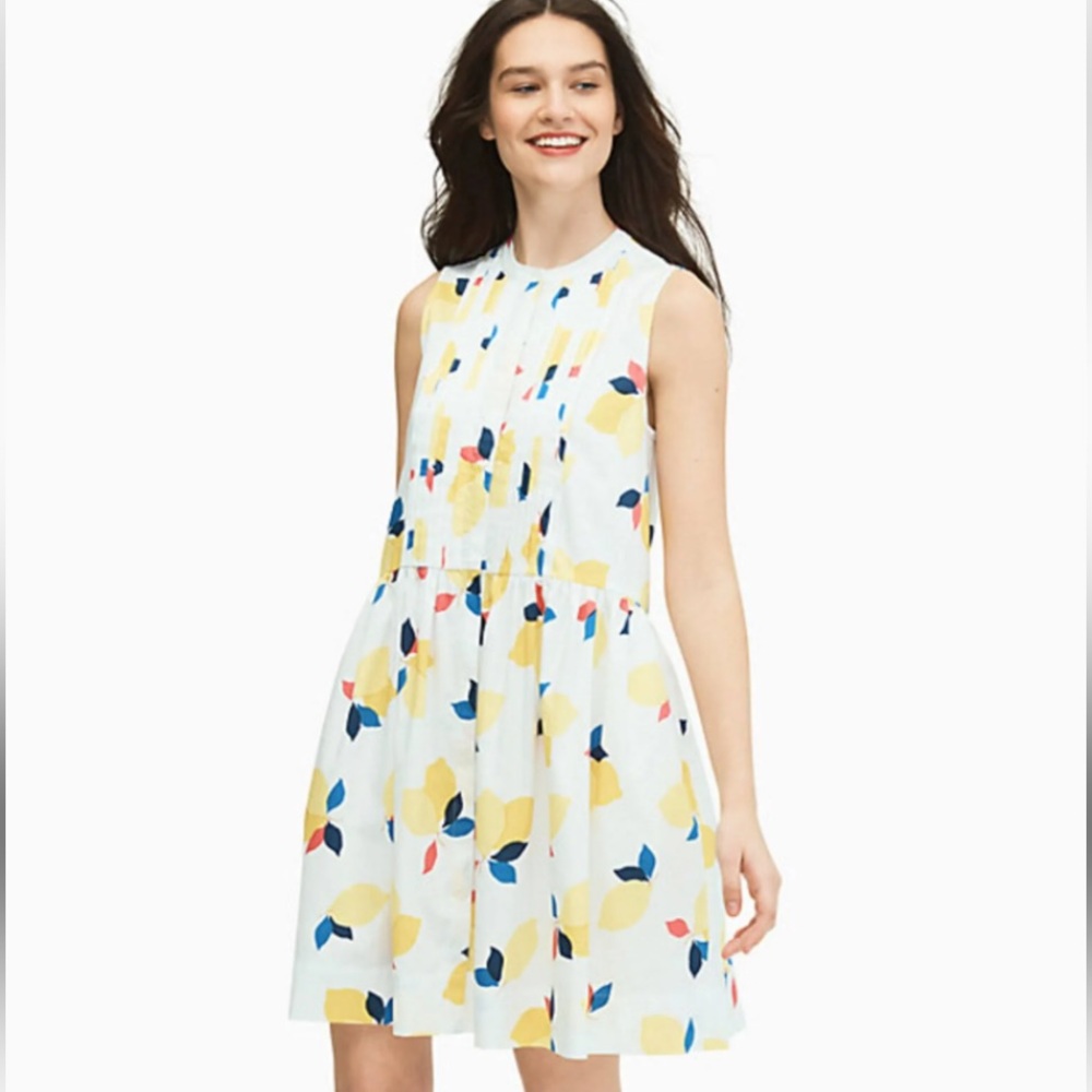 Kate Spade Lemon Zest Shirt Dress Size XL 🍋